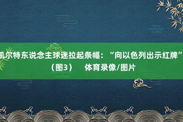 凯尔特东说念主球迷拉起条幅：“向以色列出示红牌” （图3）    体育录像/图片