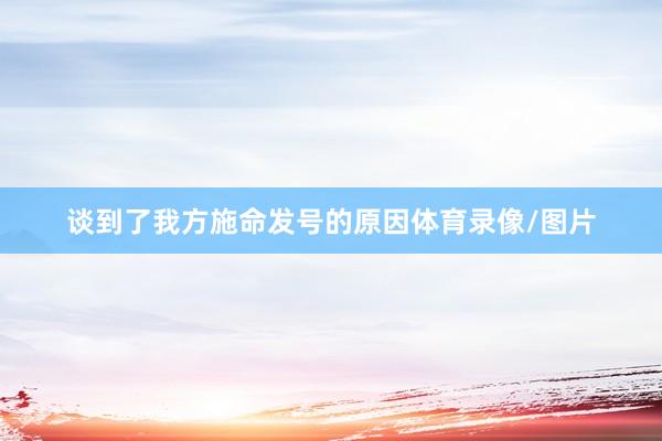 谈到了我方施命发号的原因体育录像/图片