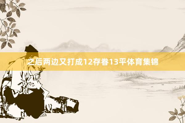 之后两边又打成12存眷13平体育集锦