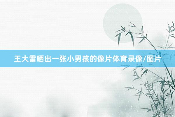 王大雷晒出一张小男孩的像片体育录像/图片