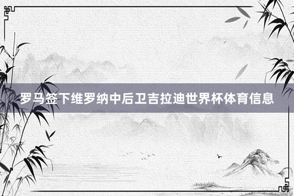罗马签下维罗纳中后卫吉拉迪世界杯体育信息