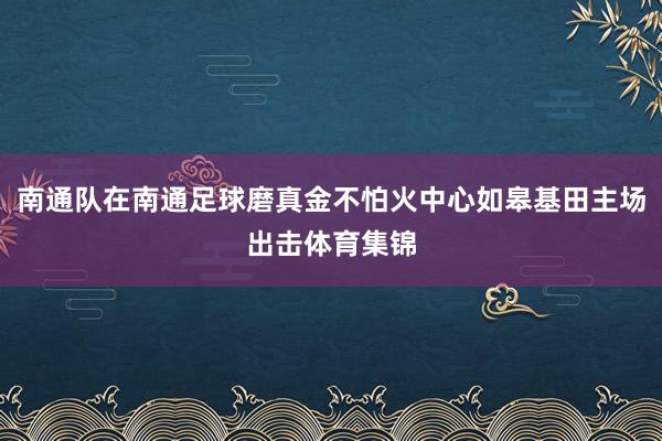 南通队在南通足球磨真金不怕火中心如皋基田主场出击体育集锦
