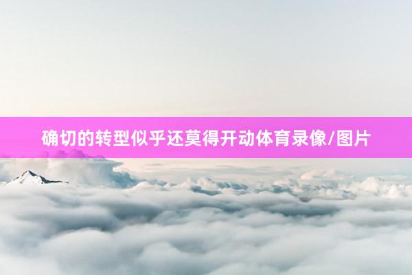 确切的转型似乎还莫得开动体育录像/图片