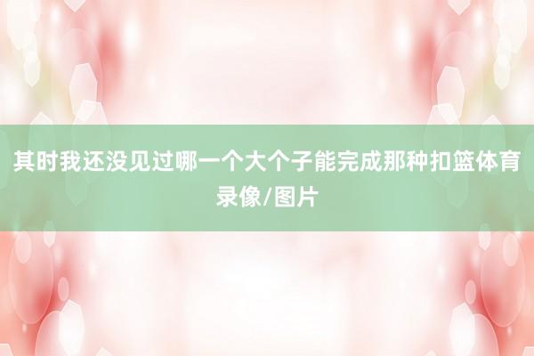 其时我还没见过哪一个大个子能完成那种扣篮体育录像/图片