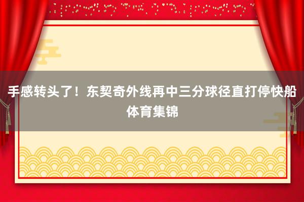 手感转头了！东契奇外线再中三分球径直打停快船体育集锦