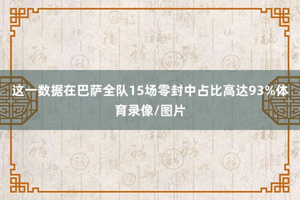 这一数据在巴萨全队15场零封中占比高达93%体育录像/图片
