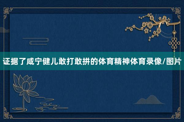 证据了咸宁健儿敢打敢拼的体育精神体育录像/图片