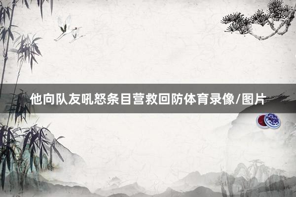 他向队友吼怒条目营救回防体育录像/图片