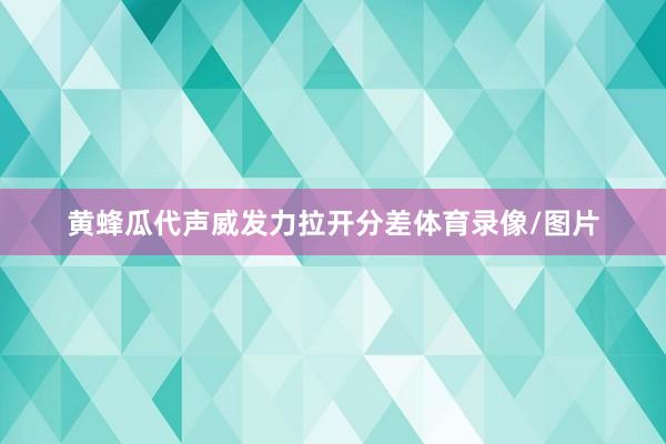 黄蜂瓜代声威发力拉开分差体育录像/图片